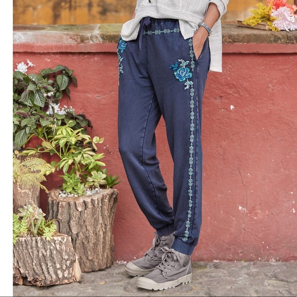 NEW Faded Fields joggers pants Sundance Catalog - Picture 2 of 13